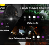 Nitecore P20 UV V2 Dual Output Tactical LED Flashlight - 1000 Lumens - 320mW UV Beam - CREE XP-L2 V6 - Uses 1 x 18650 or 2 x CR123A or 2 x RCR123A