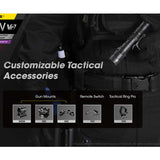 Nitecore P20 UV V2 Dual Output Tactical LED Flashlight - 1000 Lumens - 320mW UV Beam - CREE XP-L2 V6 - Uses 1 x 18650 or 2 x CR123A or 2 x RCR123A