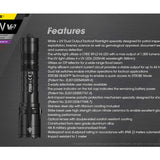 Nitecore P20 UV V2 Dual Output Tactical LED Flashlight - 1000 Lumens - 320mW UV Beam - CREE XP-L2 V6 - Uses 1 x 18650 or 2 x CR123A or 2 x RCR123A