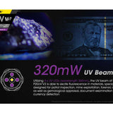 Nitecore P20 UV V2 Dual Output Tactical LED Flashlight - 1000 Lumens - 320mW UV Beam - CREE XP-L2 V6 - Uses 1 x 18650 or 2 x CR123A or 2 x RCR123A