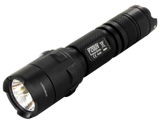 Nitecore Precise P20 UV (Ultraviolet) Tactical Flashlight - CREE XM-L2 T6 LED - 365nm LED - 800 Lumens - Uses 2 x CR123As or 1 x 18650