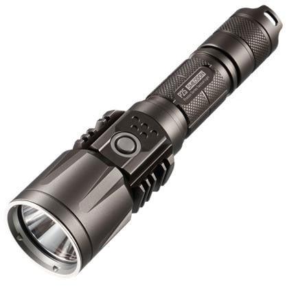 Nitecore Tactical Star Precise P25 Smilodon Rechargeable LED Flashlight with Grey Finish - 860 Lumens - CREE XM-L U2 LED - Uses 1 x 18650 or 2 x CR123A