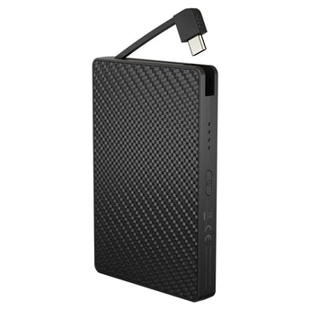 Nitecore POCKET10000 Carbon Fiber 10000mAh Li-ion Power Bank with Built-in USB-C Cable