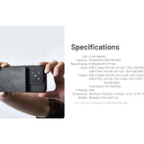 Nitecore POCKET10000 Carbon Fiber 10000mAh Li-ion Power Bank with Built-in USB-C Cable