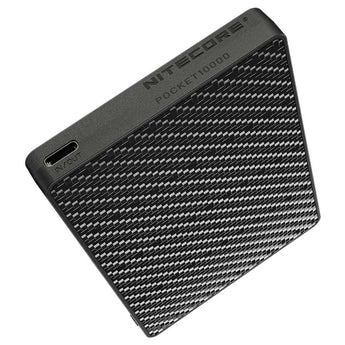Nitecore POCKET10000 Carbon Fiber 10000mAh Li-ion Power Bank with Built-in USB-C Cable