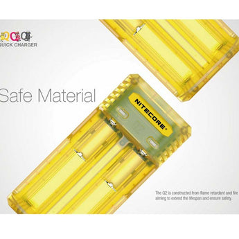 Nitecore Q2 2-Bay Quick Charger for Li-Ion, IMR Batteries - Comes in a Variety of Colors