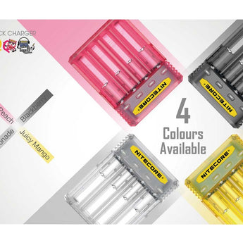Nitecore Q4 4-Bay Quick Charger for Li-Ion, IMR Batteries - Comes in a Variety of Colors