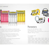 Nitecore Q4 4-Bay Quick Charger for Li-Ion, IMR Batteries - Comes in a Variety of Colors
