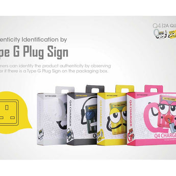 Nitecore Q4 4-Bay Quick Charger for Li-Ion, IMR Batteries - Comes in a Variety of Colors