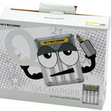 Nitecore Q4 4-Bay Quick Charger for Li-Ion, IMR Batteries - Comes in a Variety of Colors