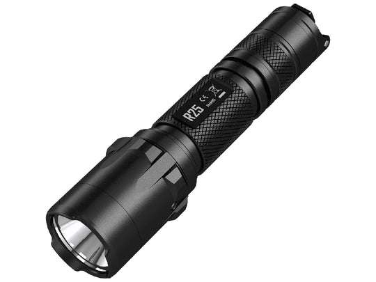 Nitecore R25 Rechargeable Tactical Flashlight with Charging Dock - CREE XP-L HI V3 LED - 800 Lumens - Uses 1 x 18650 (Included) or 2 x CR123As