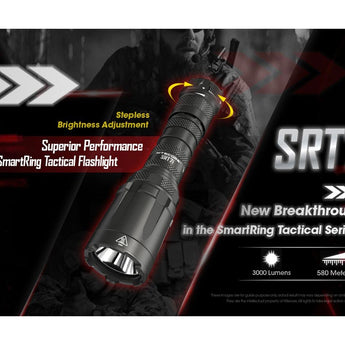 Nitecore SRT7i USB-C Rechargeable LED Flashlight - Includes 1 x 21700