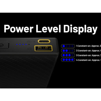 Nitecore Summit 20000 Low Temperature Resistant Carbon Fiber Li-ion Powerbank - 20000mAh - Includes 1 x USB-C Charging Cable