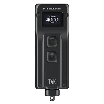 Nitecore T4K USB-C Rechargeable Keychain LED Flashlight - 4 x CREE XP-L2 V6 - 4000 Lumens - Uses 3.7V 1000mAh Battery Pack