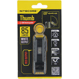 Nitecore Thumb USB Rechargeable LED Worklight with Tilting Design - 85 Lumens - Built-in Battery Pack