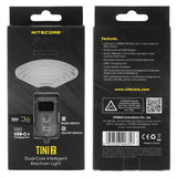 Nitecore TINI-2 Dual-Core USB-C Rechargeable LED Keychain Flashlight - 500 Lumens - 2 x OSRAM P8 - Uses Built-In 280mAh Li-ion Battery Pack - Aluminum Alloy, Stainless Steel, or Titanium - Black or Gray