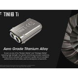 Nitecore TINI-2 Dual-Core USB-C Rechargeable LED Keychain Flashlight - 500 Lumens - 2 x OSRAM P8 - Uses Built-In 280mAh Li-ion Battery Pack - Aluminum Alloy, Stainless Steel, or Titanium - Black or Gray