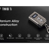 Nitecore TINI-2 Dual-Core USB-C Rechargeable LED Keychain Flashlight - 500 Lumens - 2 x OSRAM P8 - Uses Built-In 280mAh Li-ion Battery Pack - Aluminum Alloy, Stainless Steel, or Titanium - Black or Gray
