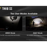 Nitecore TINI-2 Dual-Core USB-C Rechargeable LED Keychain Flashlight - 500 Lumens - 2 x OSRAM P8 - Uses Built-In 280mAh Li-ion Battery Pack - Aluminum Alloy, Stainless Steel, or Titanium - Black or Gray