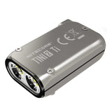 Nitecore TINI-2 Dual-Core USB-C Rechargeable LED Keychain Flashlight - 500 Lumens - 2 x OSRAM P8 - Uses Built-In 280mAh Li-ion Battery Pack - Aluminum Alloy, Stainless Steel, or Titanium - Black or Gray