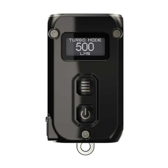 Nitecore TINI-2 Dual-Core USB-C Rechargeable LED Keychain Flashlight - 500 Lumens - 2 x OSRAM P8 - Uses Built-In 280mAh Li-ion Battery Pack - Aluminum Alloy, Stainless Steel, or Titanium - Black or Gray