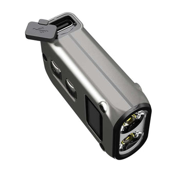 Nitecore TINI-2 Dual-Core USB-C Rechargeable LED Keychain Flashlight - 500 Lumens - 2 x OSRAM P8 - Uses Built-In 280mAh Li-ion Battery Pack - Aluminum Alloy, Stainless Steel, or Titanium - Black or Gray