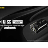 Nitecore TINI-2 Dual-Core USB-C Rechargeable LED Keychain Flashlight - 500 Lumens - 2 x OSRAM P8 - Uses Built-In 280mAh Li-ion Battery Pack - Aluminum Alloy, Stainless Steel, or Titanium - Black or Gray