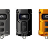 Nitecore TINI 3 USB-C Rechargeable LED Keylight - 600 Lumens - NiteLab MCT UHE - Uses Built-in 330mAh Li-ion Battery Pack - Black, Gray, or Orange