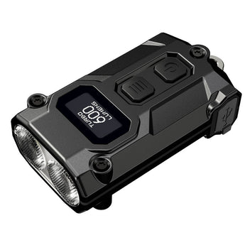 Nitecore TINI 3 USB-C Rechargeable LED Keylight - 600 Lumens - NiteLab MCT UHE - Uses Built-in 330mAh Li-ion Battery Pack - Black, Gray, or Orange