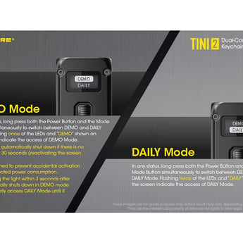 Nitecore TINI-2 Dual-Core USB-C Rechargeable LED Keychain Flashlight - 500 Lumens - 2 x OSRAM P8 - Uses Built-In 280mAh Li-ion Battery Pack - Aluminum Alloy, Stainless Steel, or Titanium - Black or Gray