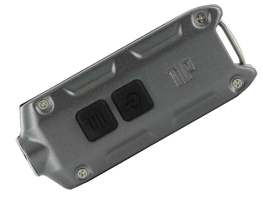 Nitecore TIP CRI (2017) USB Rechargeable Key Light - Nichia 219B LED - 240 Lumens - Includes 1 x Li-Ion Battery Pack - Gray