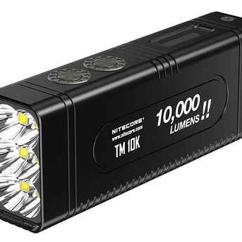 Nitecore TM10K Tiny Monster Rechargeable LED Flashlight - 6 x CREE XHP35 HD - 10000 Lumens - Includes Built-In 4800mAh 3.7V Li-Ion Battery Pack