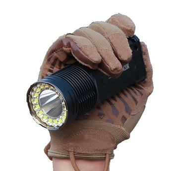 Nitecore TM20K Ultra High-Performance Tactical LED Searchlight - 19 x CREE XP-L HD - 20000 Lumens - Uses Built-in Li-ion Battery Pack