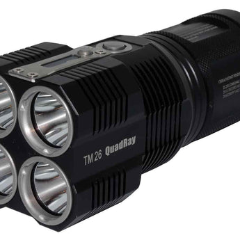 Nitecore Tiny Monster TM26 Quad Ray Flashlight - 4 x CREE XM-L2 LEDs - 4000 Lumens - Uses 4 x 18650s or 8 x CR123As