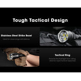 Nitecore TM9K Pro USB-C Rechargeable LED Flashlight - 9900 Lumens -  3 x NiteLab UHi 40 MAX - Uses Built-in 5000mAh Li-ion Battery Pack