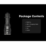 Nitecore TM9K Pro USB-C Rechargeable LED Flashlight - 9900 Lumens -  3 x NiteLab UHi 40 MAX - Uses Built-in 5000mAh Li-ion Battery Pack