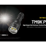 Nitecore TM9K Pro USB-C Rechargeable LED Flashlight - 9900 Lumens -  3 x NiteLab UHi 40 MAX - Uses Built-in 5000mAh Li-ion Battery Pack