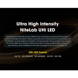 Nitecore TM9K Pro USB-C Rechargeable LED Flashlight - 9900 Lumens -  3 x NiteLab UHi 40 MAX - Uses Built-in 5000mAh Li-ion Battery Pack