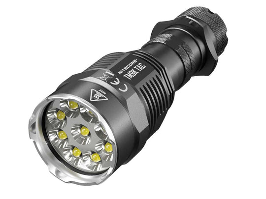 Nitecore TM9K-TAC USB-C Rechargeable LED Flashlight - 9 x CREE XP-L HD - 9800 Lumens - Uses a Built-In 5000mAh Battery Pack