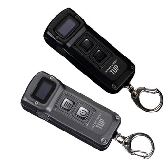 Nitecore TUP LED Keychain Light - CREE XP-L HD V6 - OLED Display - 1000 Lumens - Uses 3.7V 1200mAh Battery Pack