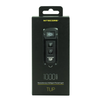 Nitecore TUP LED Keychain Light - CREE XP-L HD V6 - OLED Display - 1000 Lumens - Uses 3.7V 1200mAh Battery Pack