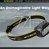 Nitecore UT27 Dual Beam Fusion Elite LED Headlamp - 520 Lumens - CREE XP-G3 S3 - Includes USB-C Rechargeable HLB-1300 Battery Pack
