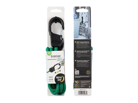 Nite Ize SlideLock Carabiner Bungee - 48 in. - Green