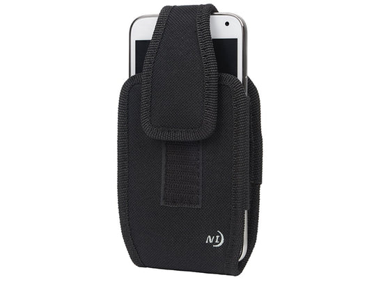 Nite Ize Fits All Cell Phone Holster - Fits iPhone 4/4S, 5/5S, 6/6S and Samsung Galaxy S5, S6/S6 Edge - Vertical XL - Black (CCFXL-01-R3)