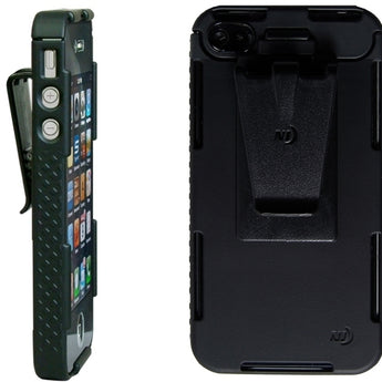 Nite Ize Connect Case and Cradle Combo Pack for iPhone 4 or 4S - Includes Gear Tie Rubber Twist Ties - Black (CNTCC-IP4-01SC)