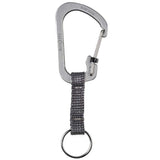 Nite Ize SlideLock Carabiner Key Ring - Stainless Steel with Sliding Lock - Includes Nylon Strap -  #3 - Black or Stainless