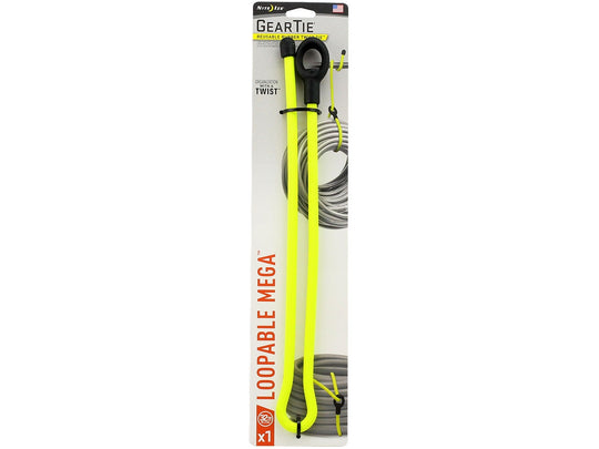 Nite Ize GearTie Loopable MEGA Reusable Rubber Twist Tie - Neon Yellow