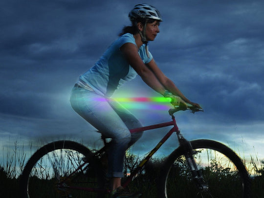Nite Ize GripLit LED Handlebar Grip Lights for Bicycles - Includes 2 x CR2016s - Disc-o (GLT-07-R7)