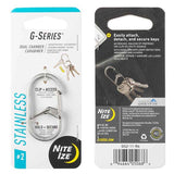 Nite Ize G-Series Dual Chamber Carabiner #2 - Black or Stainless Steel
