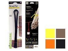 NiteIze Gear Tie Reusable Rubber Twist Tie 24 in. - 2 Pack - Coyote or Black or Bright Orange or Neon Yellow